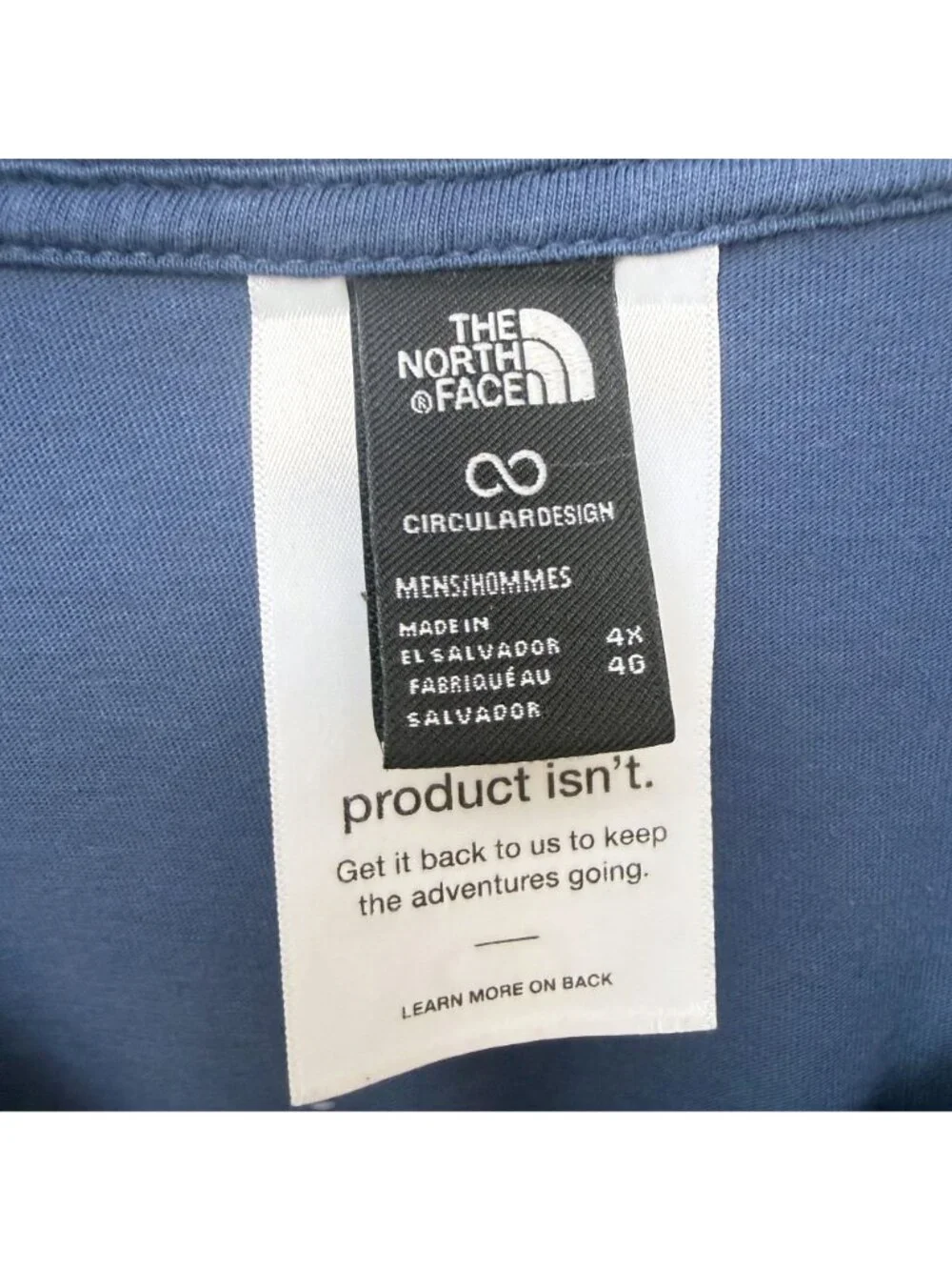 The North Face Men's T-shirt Size 4X Navy Blue Logo Graphic Tee Big Tall Casual